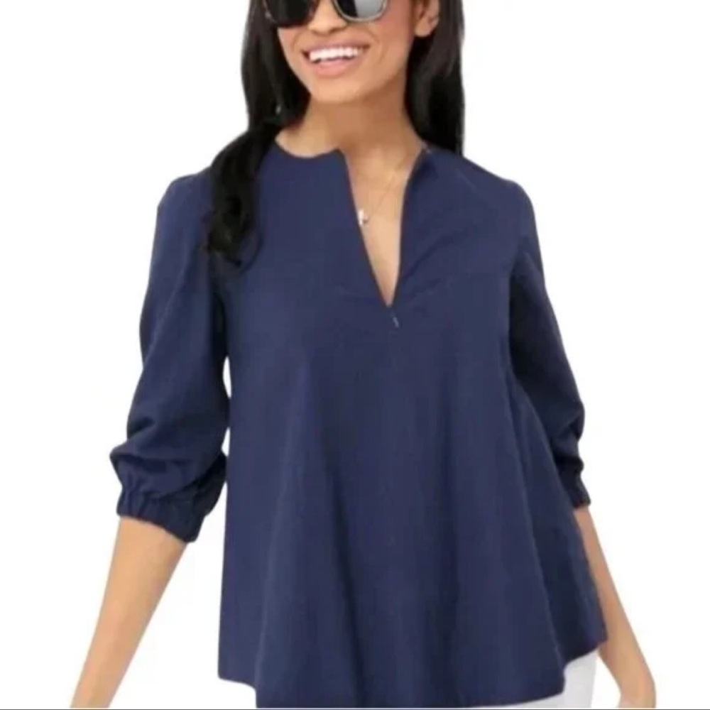 Pomander Place | Tuckernuck | Kieran Front Zip Crinkle Top Small Preppy Casual